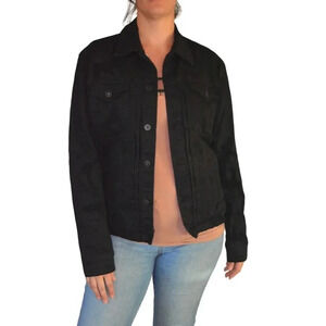 Jordan Craig Men's Distressed Black Denim Jacket Medium